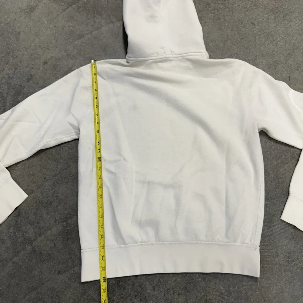 Polo Ralph Lauren White Hoodie Pullover Sweatshirt Boxy Preppy Medium